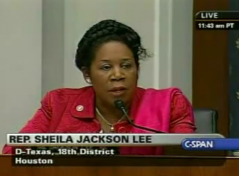 Rep. Sheila Jackson Lee during debate of the impeachment of President Bush in 2008  photo/YouTube