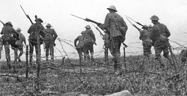 The Battle of the Somme photo by Geoffrey Malins, public domain via wikimedia commons