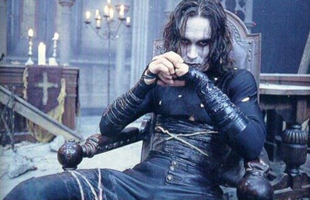 Brandon Lee The Crow in chair photo