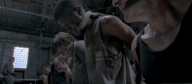 The Walking Dead season 5 premiere trough scene