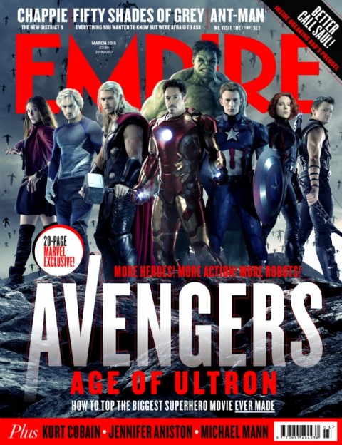 The Avengers team photo Empire magazine cover