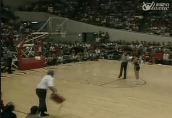 Bobby Knight throwing a chair Indiana vs Purdue 1985