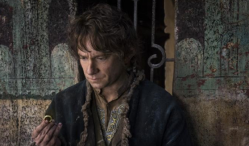 Martin Freeman as Bilbo with ring in Hobbit Battle of the Five armies
