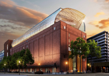  Exterior rendering of the eight-story, 430,000-square-foot Museum of the Bible. Opening in 2017, the museum is being designed by lead architect group Smith Group JJR, whose portfolio includes the International Spy Museum, the Smithsonian’s National Museum of the American Indian, and the National Museum of African American History and Culture. (Photo credit: Smith Group JJR) 