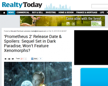 screenshot of Realty Today covering Prometheus news