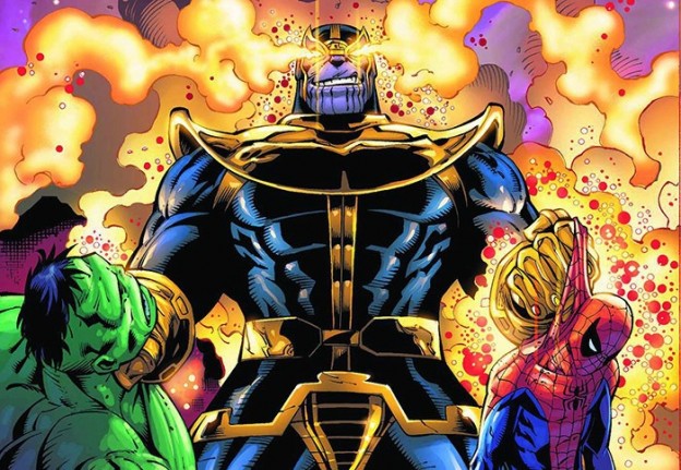 thanos-spider-man-hulk Infinity war photo