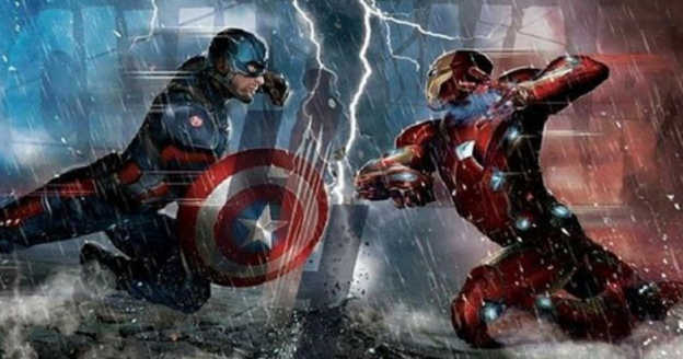 Civil War concept art Captain America Iron Man head to head
