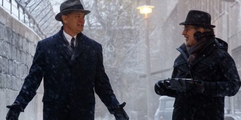 Hanks and Spielberg on set of "Bridge of Spies"