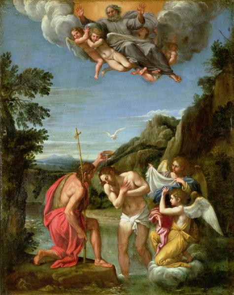 Baptism of Christ by Francesco Albani circi 1600