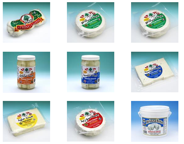 A sample of some of the soft cheeses/FDA
