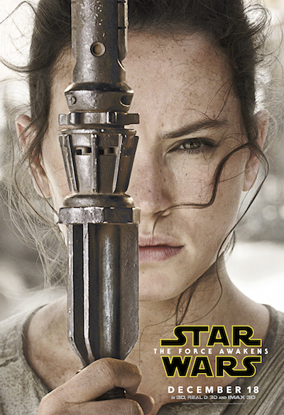 Daisy Ridley as Rey Star Wars the force awakens poster