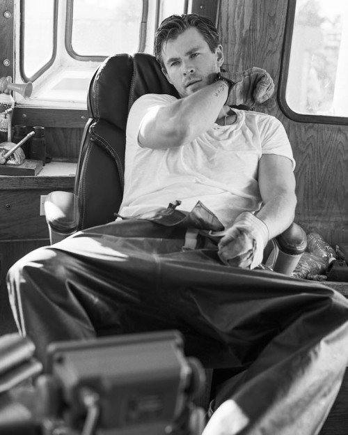 Chris Hemsworth rugged photo by Bruce Weber