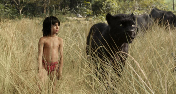 the jungle book Mowgli with Bagheera Neel Sethi Ben Kinglsey