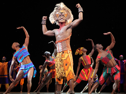 Jelani Remy as “Simba” and the ensemble in “He Lives in You” from THE LION KING National Tour.    Photo:  Joan Marcus ©Disney. courtesy of Straz Center