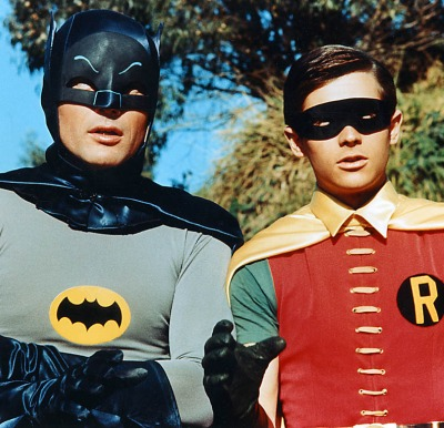 Adam West Burt Ward as Batman and Robin TV show