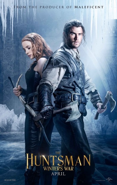 Jessica Chastain Chris Hemsworth The Huntsman Winter War movie poster