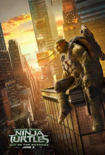 Michelangelo TMNT Ninja Turtles move poster Out of the Shadows