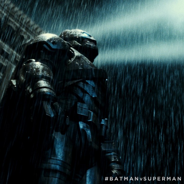 Batman in armor Batman v Superman dawn of Justice in rain photo