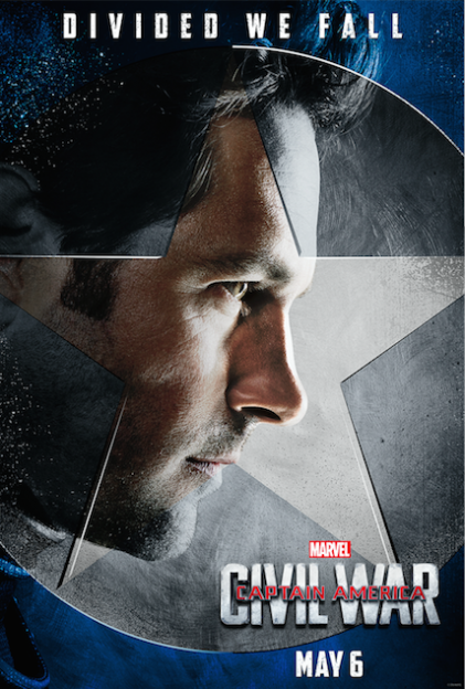 Captain America Civil War Paul Rudd movie poster