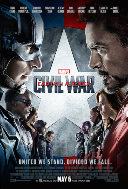Captain America Civil War face to face team  movie poster