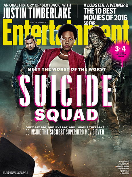 EW Suicide Squad cover Adam Beach Slipknot Viola Davis Amanda Walller and Killer Croc