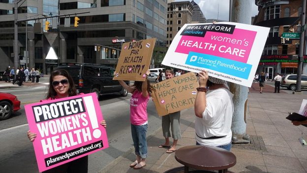 Planned Parenthood volunteers help bring the fight for health insurance reform to the Ohio Statehouse in Columbus. 2009 photo ProgressOhio